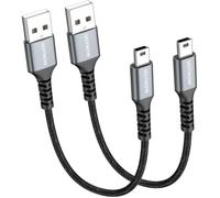 HOTNOW Câble Mini USB Court 15cm Lot de 2, Câble USB 2.0 A vers Mini USB