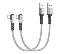 HOTNOW Câble USB C à angle droit 30cm 2Pack,3A court 90 degrés USB C Câble | USB C Câble de charge rapide compatible avec Galaxy S25/S24/S23, pour iPhone16 Pro/16 Pro Max et autres appareils de type c.