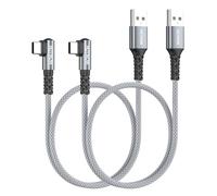HOTNOW Câble USB C à angle droit 50cm 2Pack,3A court 90 degrés USB C Câble. | USB C Câble de charge rapide compatible avec Galaxy S25/S24/S23,pour iPhone16 Pro/16 Pro Max et autres appareils de type c.