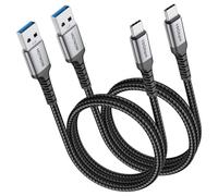 HOTNOW Câble USB C Android Auto 100cm Pack de 2, 10Gbps USB 3.1 Câble USB vers USB C transfert de données et cordon de charge rapide Compatible avec Samsung T7 SSD, Galaxy S24 S9, iPhone 16