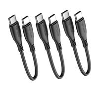 HOTNOW Câble USB C vers USB C 15cm Lot de 3, Câble Charge Rapide USB C de 65W compatible avec iPhone 16 15, Galaxy S23 S22 S10, Note 10, Google Pixel, Xiaomi Redmi Note 14