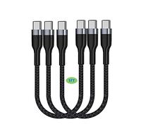 HOTNOW Câble USB C vers USB C 30 cm Lot de 3, Câble Charge Rapide 60W Type C PD Compatible avec Samsung Galaxy S25 S24, Note 20, Pixel 8 7, MacBook Air, iPad Pro 2020