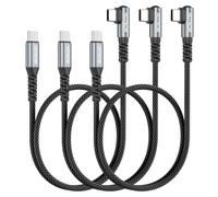 HOTNOW Câble USB C vers USB C Court Coudé 50cm Lot de 3, 65W Cable Type C