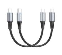 HOTNOW Lot de 2 câbles USB C vers micro USB OTG - 15 cm - Courts - 0,15 m - Câble de charge USB-C vers micro USB - Prise en charge de station de charge et transfert de données