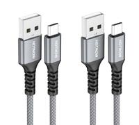 HOTNOW Micro câble USB 100CM 2Pack,câble de chargement Android USB2.0 synchronisation de données et charge rapide câble tricoté en nylon pour Samsung Galaxy S6 S7,HTC,LG,Sony,PS4.
