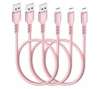 HOTNOW USB à Micro USB câble 50cm 3Pack, câble de chargeur Android USB2.0 synchronisation de données et charge rapide nylon cordon tressé pour Galaxy S7 S6, HTC, LG, Sony, PS4, MP3, tablette