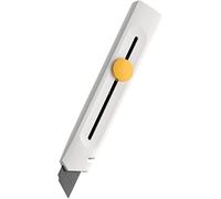 HOTO Cutter à Cartouche 18mm Rétractable, Fente de Fil de Coupe Intégré, Guide en Métal, Antirouille Noirci, Tranchant et Sécurisé pour la Maison et le Bureau