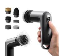 HOTO Grip™ Brosse Nettoyante Électrique, IPX7 Étanche, Légère (0.29 kg) avec 6 Têtes, Brosse Électrique Nettoyage pour Cuisine, Vaisselle, Évier, Gril, Plaque de Cuisson, Carrelage, Ustensiles