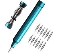 HOTO Kit de Tournevis 24 en 1, Mini Tournevis Manuel Manuel à Embouts Magnétiques, Stylo Tournevis EDC pour Lunettes, Électroniques, Téléphones, Ordinateurs, Turquoise Foncé