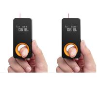 HOTO Télémètre Laser Numérique Bluetooth, Mètre Laser Rechargeable, 0,05 - 30m, Précision ±2 mm, m/ft Unités Commutables, Charge de Type C, pour Décoration Intérieure et Design，Cadeau (Lot de 2)