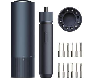 HOTO Visseuse sans Fil 3,6V, Tournevis Electrique 4N.m, 12 Embouts en Acier S2, Conception Tout-en-un, Charge Type C, Lumière LED sans Ombre, 3 Réglages du Couple, Batterie 1500 mAh