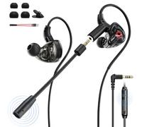 HOTOIQ Écouteurs de jeu filaires avec micro, basses profondes pour PS5 PC Online Class (rouge)