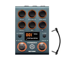 HOTONE Pédale de Reverb à Convolution Matérielle avec Chargement Instantané d'IR, Double Moteur, Clonage d'IR & 120 Réponses Impulsionnelles Intégrées Verbera NC-200