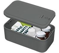 HOTOOLME Mini coffre-fort Petite boîte verrouillable en ABS Boîte verrouillable avec serrure à combinaison à 3 chiffres pour caissette à argent, téléphone portable, objets de valeur 24x14x10cm