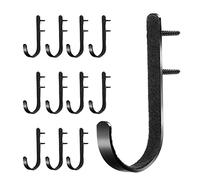 Hotop 12 Pièces Gun Rack de Supports d'Armes en Métal Noir Crochets de Fusil de Chasse Fusils pour Supports Muraux Stockage pour Armoires, Bureaux, Murs