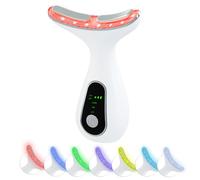 HOTORMER Outil de massage du visage, massage du visage et du cou 3 en 1 triple action légère, thermique et vibratoire pour soins de la peau Outil de sculpture du visage (blanc)
