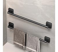 HOTowel-Porte-serviettes auto-adhésif, rail de serviette T1, blanc sans propositions, HOBlack Black 50CM