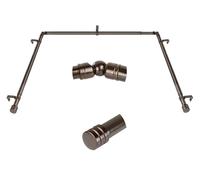 HOTOZON Tringle à rideau de baie vitrée de 2,5 cm, tringle centrale de 91,4 à 183 cm pour fenêtre (61 à 177 cm), tringles latérales de 50,8 à 91,4 cm pour fenêtres (40,6 à 81,3 cm), bronze antique,