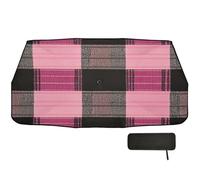 Hotpink Buffalo Plaid Check Tartan Scotland Parapluie pour pare-brise de voiture Pliable Protection solaire pour femme Véhicules Tapa sol para TOS