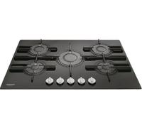 Hotpoint Plaque gaz FTGHG 751 D/HA(BK) 75 cm 5 brûleurs commandes rotatives fonte Noir