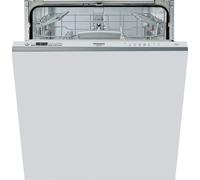 Lave-Vaisselle Hotpoint HIC 3C34 Éco-Lavage Panier Supérieur Réglable Indicateur de Sel Inox Blanc Blanc G