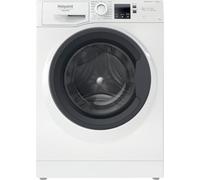 Hotpoint Ariston NF97WK Machine à laver sans installation, fonction vapeur, charge frontale 1400 tours, panier en acier inoxydable de 9 kg, 76 dB, 16 programmes, onduleur, classe énergétique A