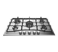 Hotpoint PCN 752 T/IX/HA Noir, Acier inoxydable Intégré 75 cm Gaz 5 zone(s)