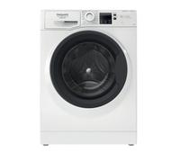 Hotpoint Ariston NF97WK Machine à laver sans installation, fonction vapeur, charge frontale 1400 tours, panier en acier inoxydable de 9 kg, 76 dB, 16 programmes, onduleur, classe énergétique A