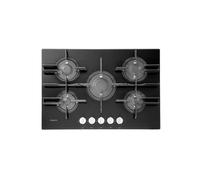 Hotpoint FTGHG 751 D/HA(BK) Table de cuisson à gaz encastrable 75 cm Noir 5 brûleurs