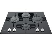 Hotpoint Table de cuisson à gaz FTGHG 641 D/HA (BK) 60 cm 4 feux Noir
