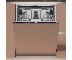 Hotpoint - H7I HT59 L Lave-vaisselle Encastrable 60 cm avec 15 Couverts - Départ Différé 24h, Panier Supérieur Réglable, Témoin Sel et Rinçage - Niveau Sonore 39 dB, Classe Énergétique B - Noir