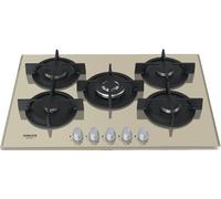 Hotpoint Piano de cuisson HAGD72S/CH Gaz 73 cm 5 foyers 9 niveaux Champagne