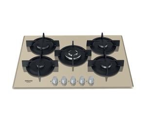 HOTPOINT HAGD72S/CH Piano De Cuisson Gaz 73 Cm 5 Foyers 9 Niveaux Champagne