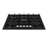 Hotpoint Hags 72F/BK Table Cuisson 5 Feux Gaz 9LIVELLI Puissance 73CM Glas Noir