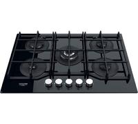 Hotpoint Hags 72f/BK Table de Cuisson 5 Feux Gaz 9LIVELLI Puissance Verre 73CM