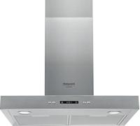 Hotpoint - HHBS 6.7F LL X Hotte Aspirante - Débit d'Air 713 m³/h (Booster), Éclairage LED, Niveau Sonore 35 dB, Classe Énergétique B - Largeur 60 cm - Inox