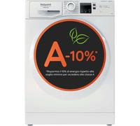 Hotpoint Ariston Lave-linge NF97WK IT Installation Libre, Fonction Vapeur, Chargement Frontal 1400 Tours, Tambour en Acier Inoxydable de 9 Kg, 76dB, 16 Programmes, Inverter, Classe Énergétique A