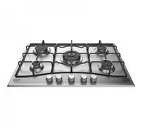 Hotpoint PCN 752 T/IX/HA Noir, Acier inoxydable Intégré 75 cm Gaz 5 zone(s)