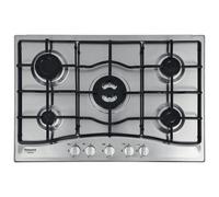 Hotpoint Plaque de cuisson PCN 752 T/IX/HAR Gaz 75 cm Acier inoxydable 5 foyers Intégrée