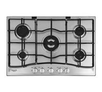 Hotpoint PCN 752 T/IX/HAR Table de cuisson encastrable en acier, 75 cm, gaz, 5 brûleurs