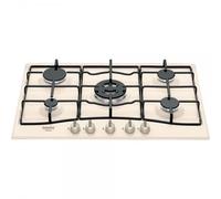 Hotpoint Pcn750Towrha Cuisinière 5 Brûleurs Gaz 75Cm 1 Triple Couronne Blanc