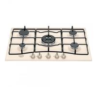 Hotpoint Pcn750Towrha Cuisinière 5 Brûleurs Gaz 75Cm 1 Triple Couronne Blanc