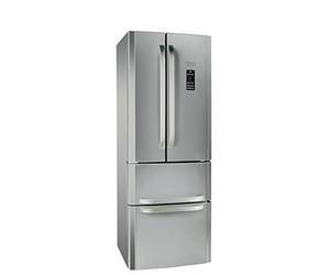 Hotpoint Réfrigérateur E4DG AAA X O3 Side-by-Side Hauteur 195,5 cm / 295 kWh par an/Partie réfrigérateur 291 L/Partie congélateur 110 L/Technologie Activ-Oxygen/NoFrost/acier inoxydable/argent