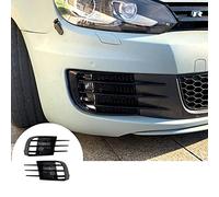HOTRIMWORLD Grille de calandre avant noire et cadre de phare antibrouillard pour Golf 6 MK6 GTI GTD 2008-2012 - Accessoire de pare-chocs