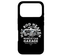 Hotrod Heaven Muscle Car Garage USA, Dessin animé de Voitures Classiques Coque pour iPhone 17 Pro