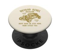 Hotrod Rebel Automotive Nostalgia Old Car Design Vieilli PopSockets PopGrip Adhésif