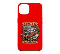 Hotrod Santa Speedshop North Pole Garage de Noël Coque pour iPhone 13