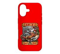 Hotrod Santa Speedshop North Pole Garage de Noël Coque pour iPhone 17