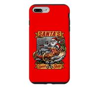 Hotrod Santa Speedshop North Pole Garage de Noël Coque pour iPhone 7 Plus/8 Plus
