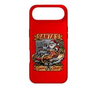 Hotrod Santa Speedshop North Pole Garage de Noël Coque pour iPhone Air